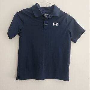 L Under Armour Navy Heat Gear Polo